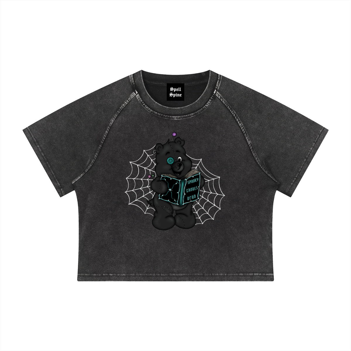 Spooky Ghouls Read Crop T-Shirt