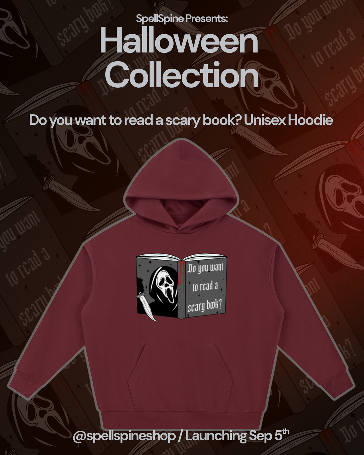 Do you want to read a scary book? Unisex Hoodie