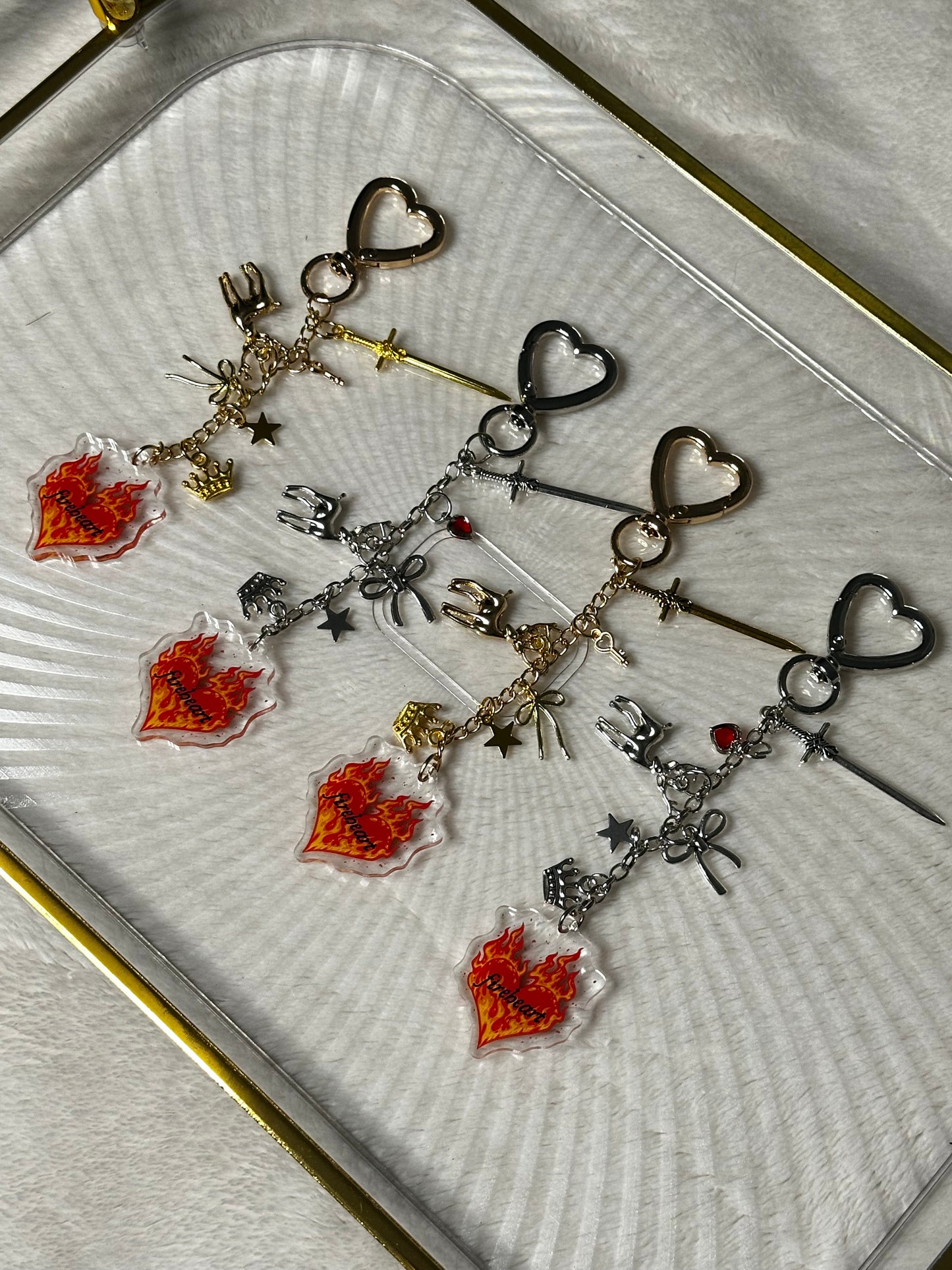 Gold Fireheart Kindle Charm