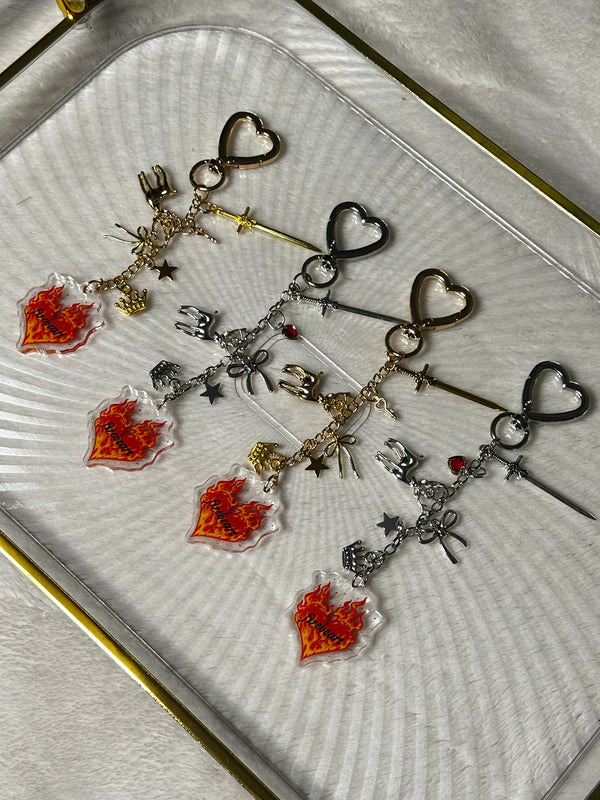 Gold Fireheart Kindle Charm