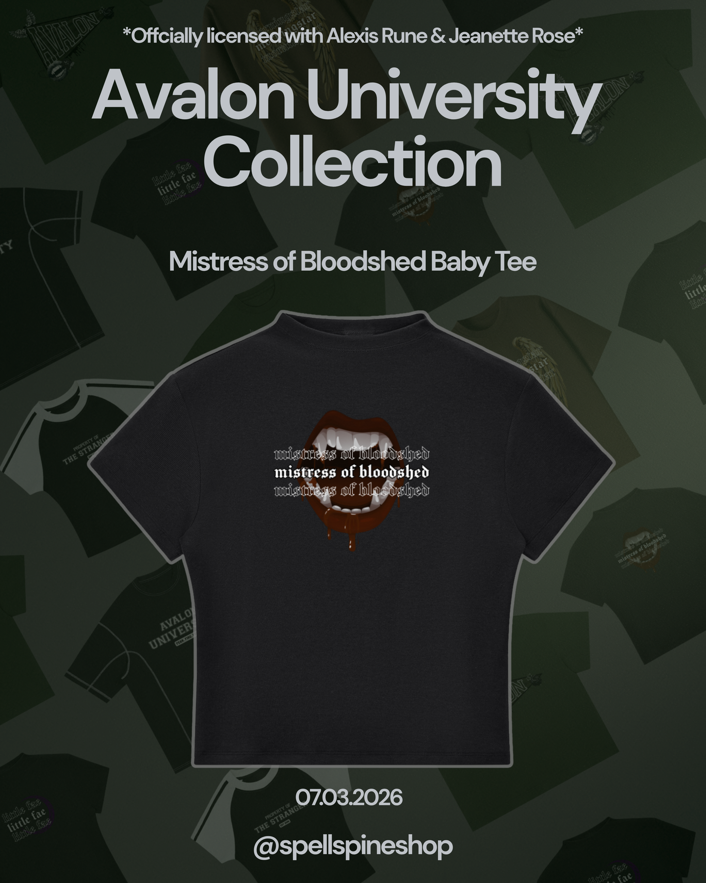 Mistress of Bloodshed Mock Neck T-Shirt