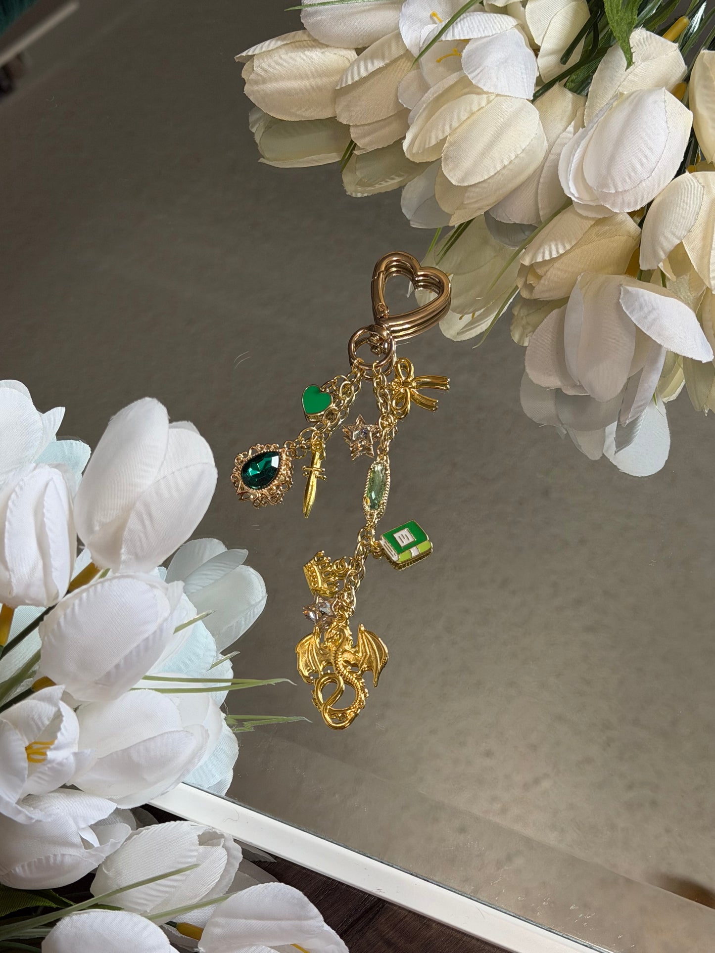 Emerald E-Reader Charm
