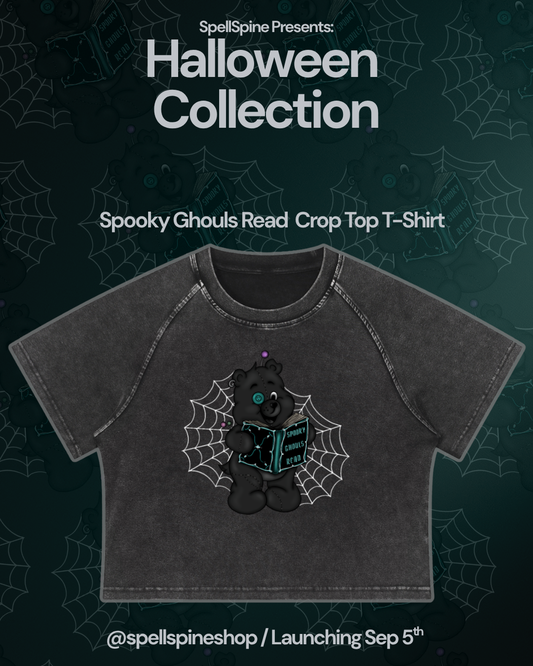 Spooky Ghouls Read Crop T-Shirt