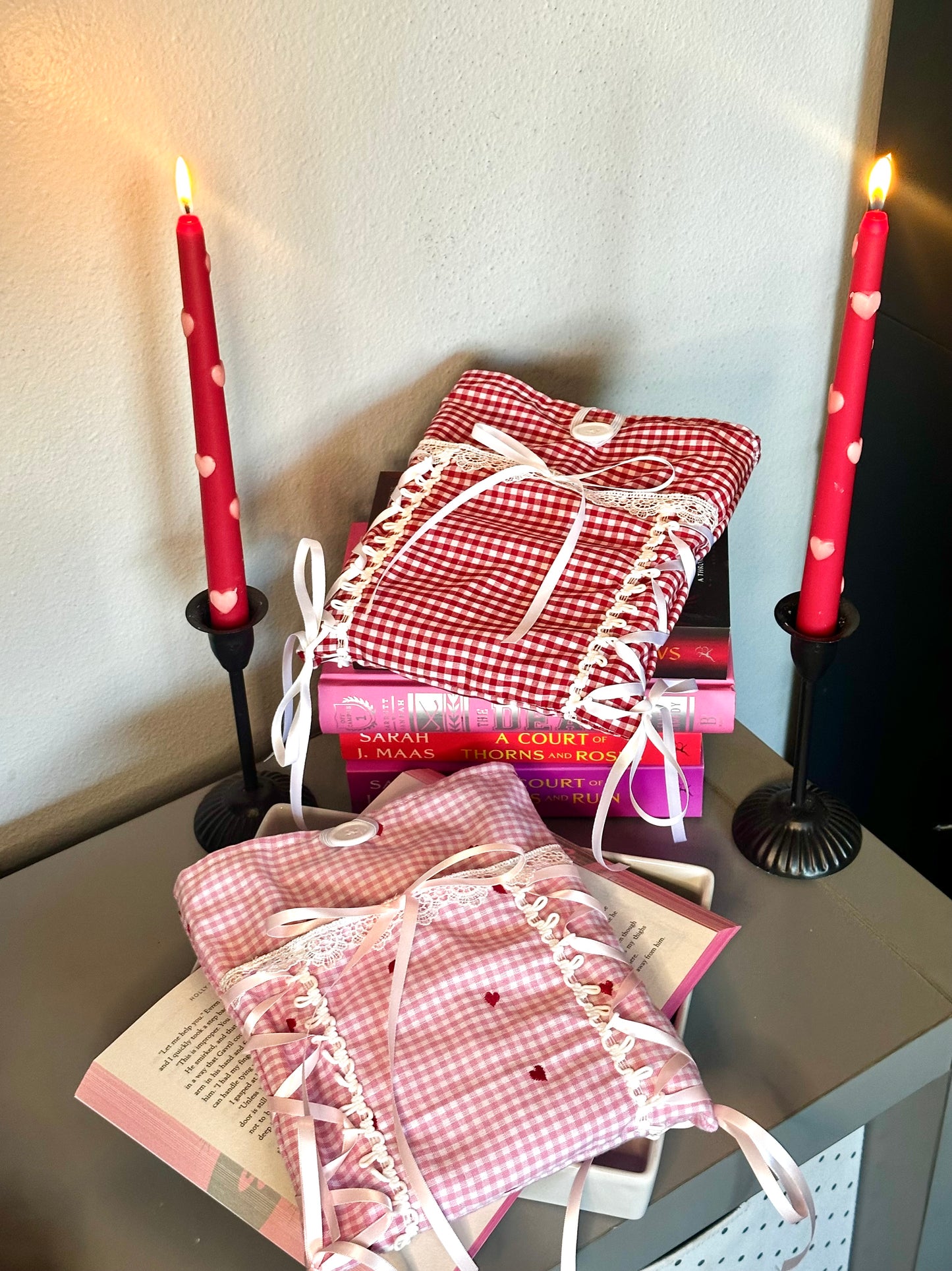 Red Gingham Book Sleeve