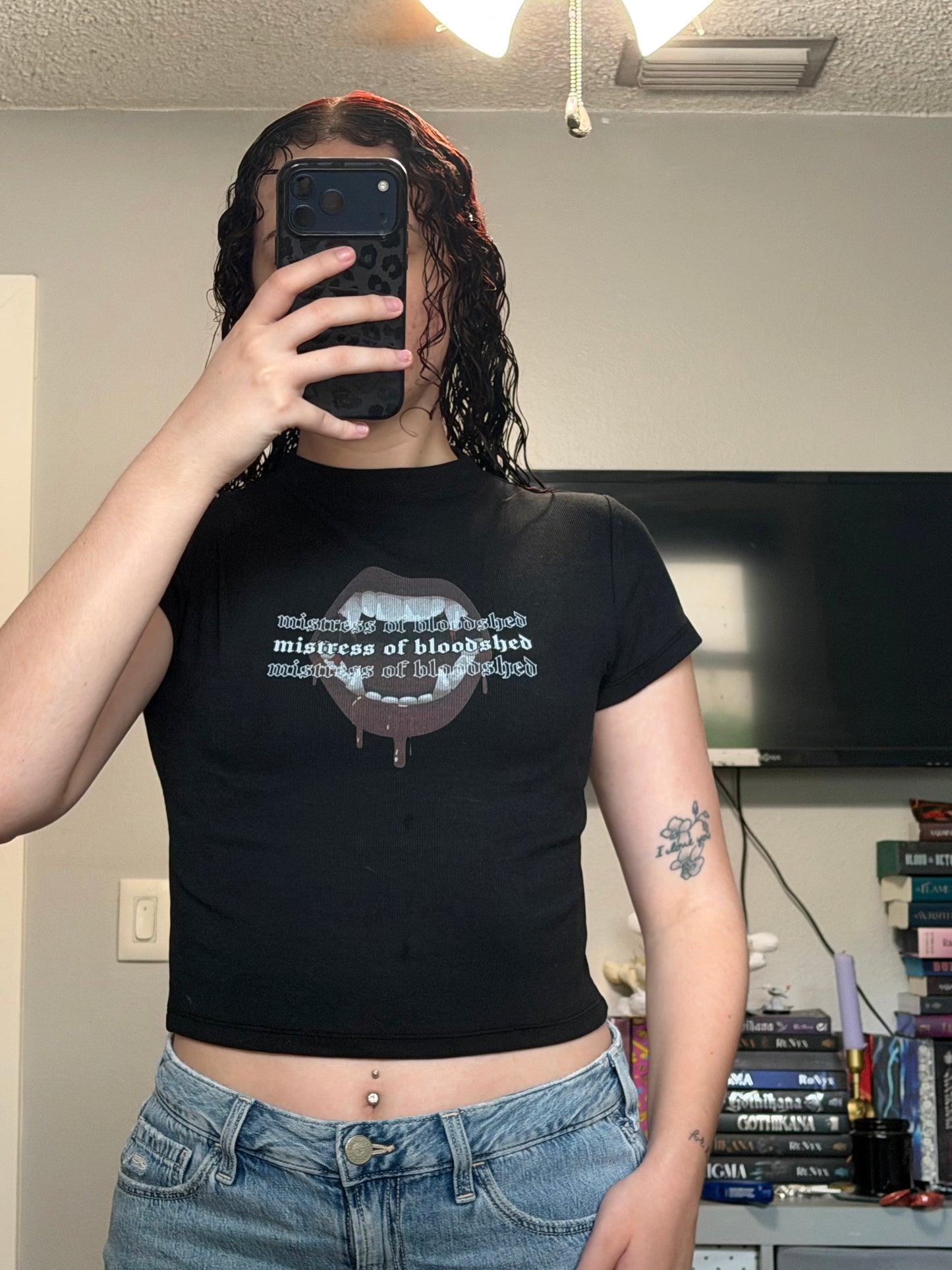 Mistress of Bloodshed Mock Neck T-Shirt