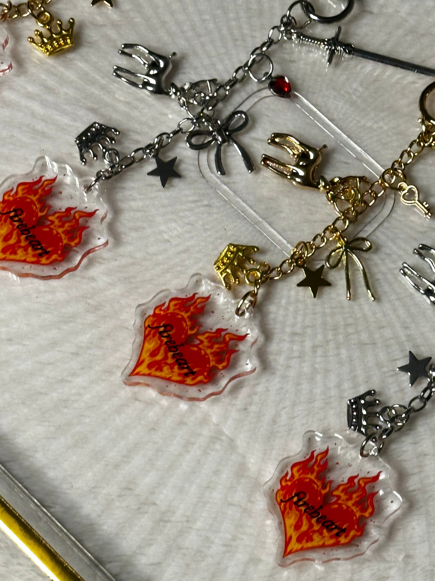 Gold Fireheart Kindle Charm