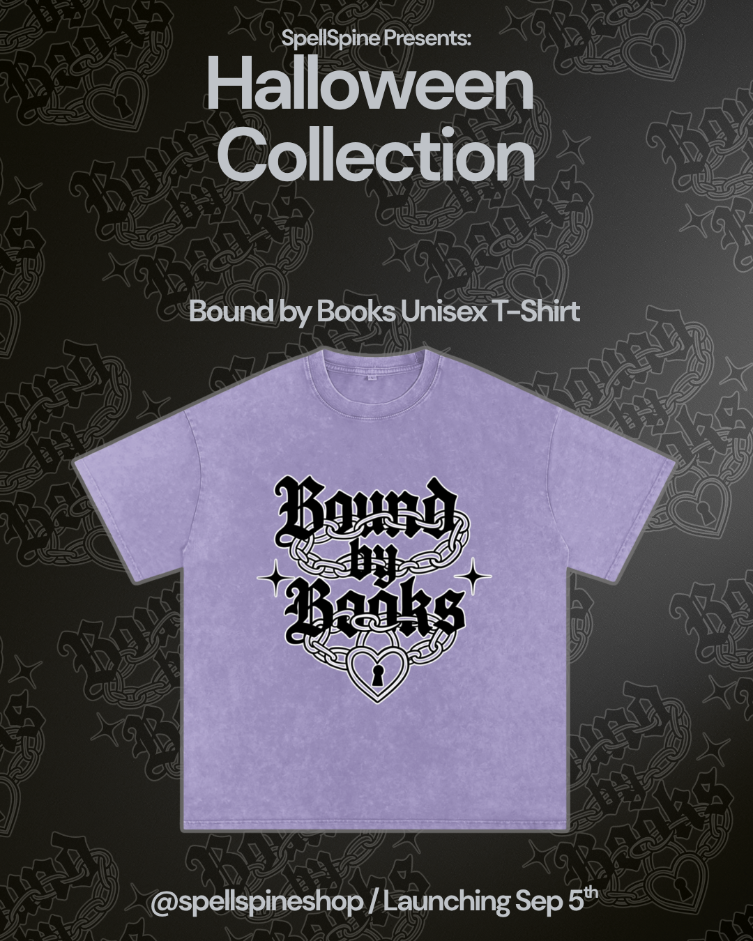 Bound by Books Purple Unisex T-Shirt