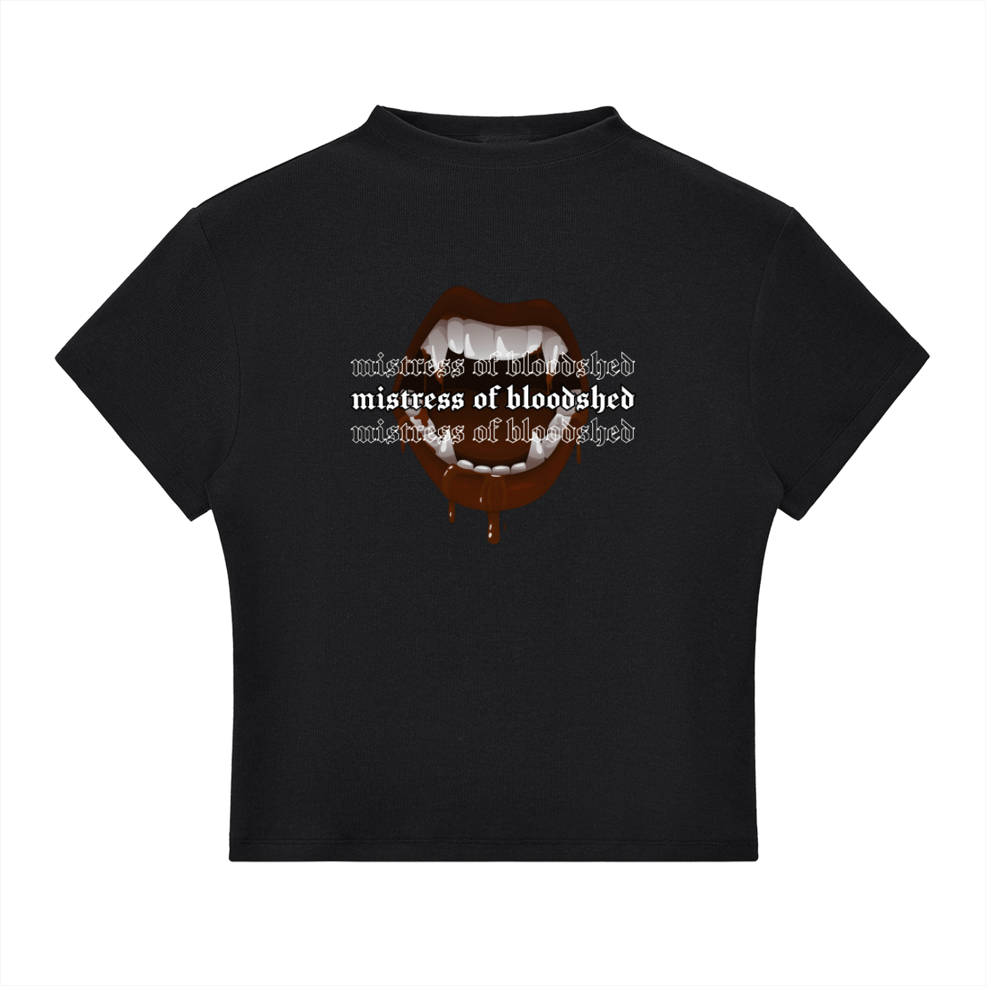 Mistress of Bloodshed Mock Neck T-Shirt